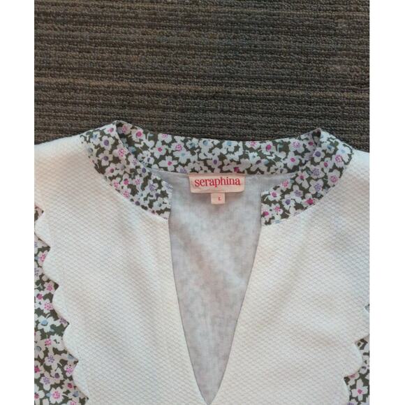 Seraphina London Maxi Dress Size Large Floral Cotton Prairie - Picture 5 of 6